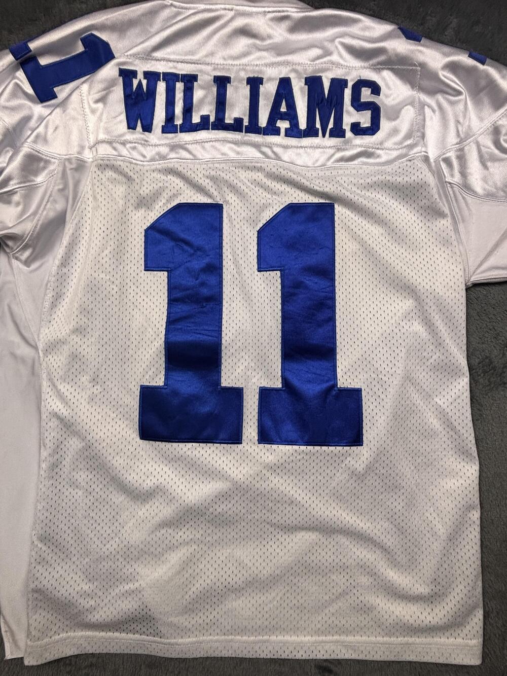 Detroit Lions Jersey Mens 50 White NFL Equipment Football Roy Williams 11 Reebok